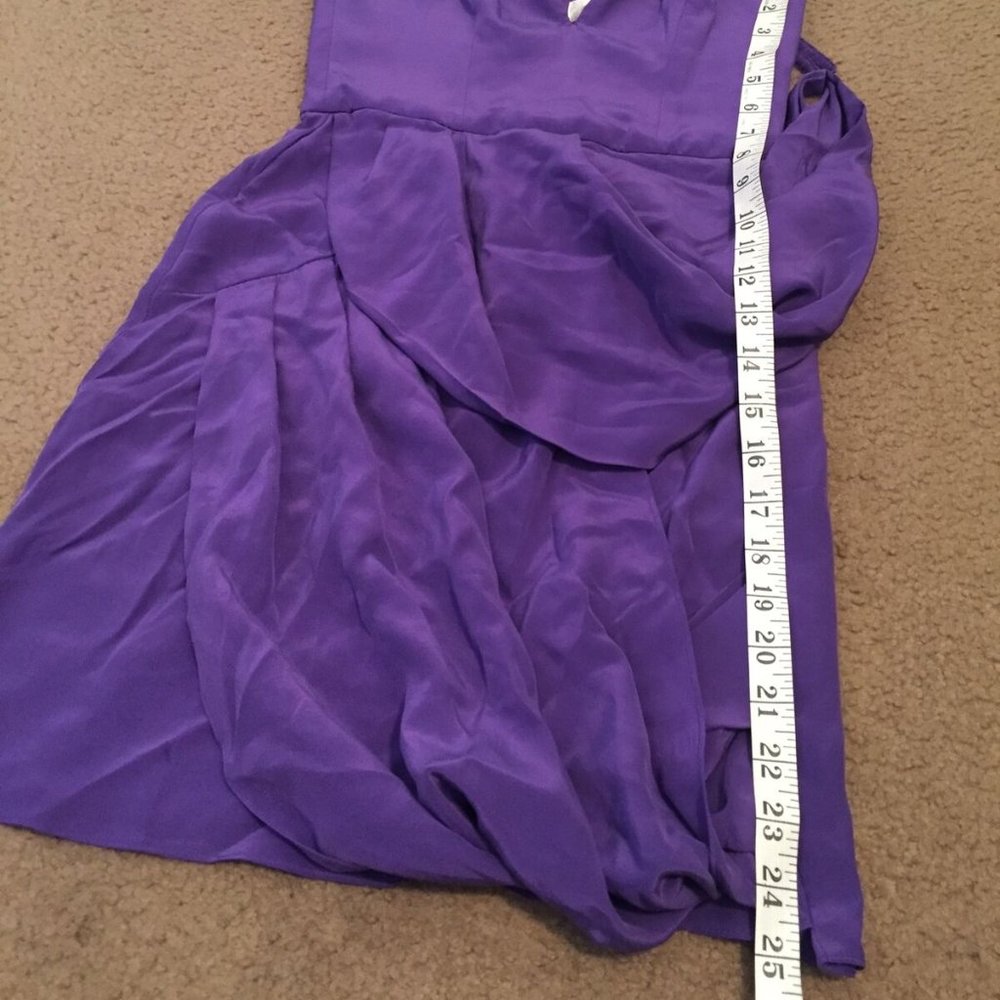 Zimmermann Mini Dress One Shoulder Draped Silk GUC - Picture 4 of 12